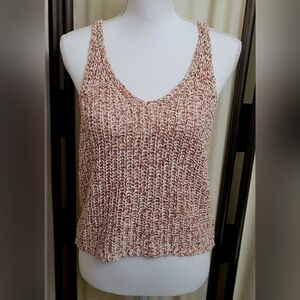 Harper Heritage Women's Knit Tank Top - White, Brown & Cream | Size Medium